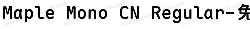 Maple Mono CN Regular字体转换